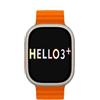 RUQIU Hello Watch 3 + Plus 2024 Smart Watch Ultra 49 mm AOMLED Orologio con schermo NFC GPS Tracker frequenza cardiaca orologio sportivo bussola (arancione)
