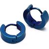 Zense - Orecchini a cerchio blu da uomo ZE0068