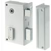 Yale Serratura verticale a perno, asse 44 mm, quadrato 7 mm, installazione porta mano destra, ideale per qualsiasi tipo di porta interna di comunicazione, in acciaio resistente, 2 chiavi, colore: