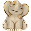 THUN, Elefante Elly in Ceramica Decorata a Mano, Versione Piccola, 7.5 x 7.3 x 8.6 cm h