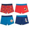 United Labels Sam - Boxer da bambino con pompiere, colore blu/rosso (confezione da 4), blu/rosso, 110 cm-116 cm