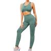 SHEKINI Completo Palestra Donna Set di Abbigliamento Yoga Reggiseno Sportivo+Leggings 2 Pezzi Tuta Sportiva Palestra Fitness Activewear Abbigliamento