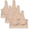 Pompea Bra Wellness Reggiseno, Skin 2, XXL (Pacco da 3) Donna