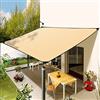 JEMULICE Tenda a Vela Rettangolare 2x3m Impermeabile, Vela Ombreggiante PES 95% Protezione UV, Vela Ombreggiante Parasole Poliestere Antistrappo per Esterno, Piscina, Giardino, Terrazza