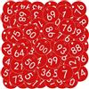 OFFCUP Portachiavi Numerati, Etichette Numerate in Plastica, Targhette Numerate in Plastica, Portachiavi con Targhette Identificative per Hotel Palestra Deposito Bagagli (1-100, Rosso)