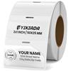 YIKIADA - Rotolo di etichette termiche trasparenti in vinile autoadesive rettangolari da 2,5 × 5,1 cm, impermeabili, per stampa diretta, sigilli per pacchi, per codice QR, buste, ufficio, vendita al