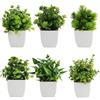 QINGYIWL 6 pezzi Piantine Finte Piccolo Succulente Finto Plastica Pianta Finta in Vaso Finta erba verde in vaso di plastica Piante Artificiali In Plastica Adatto per la decorazione di interni, balconi, uffici