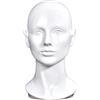 MIAOMANZI PVC femminile testa parrucca manichino con spalla busto testa bambola manichino per visualizzazione capelli cappello maschera occhiali da sole parrucca gioielli (bianco)