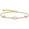 THOMAS SABO Bracciale da Donna con Perle e Stelle in Argento Sterling 925, 16,00-19,00 cm, Metallo Prezioso, Non pertinente