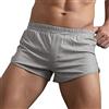 JMEDIC Mutande Bandiera Americana Pantaloni di Cotone Elastic Band Loose Casual Sport Running Straight Shorts Beach Home Pantaloni Biancheria Intima Navigare Maglia Scollo V Maglietta Mutande Slip (Grey, M)