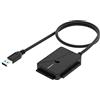 Sabrent Cavo USB Tipo-C a SSD/SATA/IDE 2.5/3.5/5.25 Esterno con Alimentatore UL Power Supply e Luci di Attività a LED [Supporto da 10 TB] (USB-DS12)