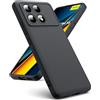 Oududianzi - Cover Compatibile con Xiaomi Poco X6 Pro 5G [Cover in Silicone Liquido] [Interno in Microfibra] Gomma Gel di Silicone Liquida Antiurto Custodia Cover Poco X6 Pro 5G - Nero