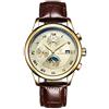 Haonb Orologi Da Polso,Orologio Meccanico Orologio Casual Impermeabile Automatico Multifunzione A 6 Pin, A