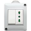 Vimar 0T14802.DBP Plana Contenitore IP40 + Deviatore 16 AX 250 V~, illuminabile + Bpresa SICURY 2P+T 16 A 250 V~ standard italiano tipo P17/11, installazione a parete, bianco