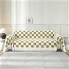 Ystyle Telo Copridivano 3 Posti, 180x340 CM, Copridivano Universale Quattro Stagioni, Teli Copri Divano con Braccioli, Copritutto Per Divano Arredamento Per La Casa Antimacchia, Cachi