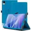 Envibe Custodia per DOOGEE T30 Ultra, 11 inch, Cover Tablet DOOGEE T30 Ultra, Copertura Protettiva Pieghevole con Supporto per Matita e Cinturino da Polso, Protezione Completa. (Azzurro)