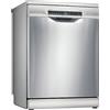 Bosch SMS4EMI01E Serie 4, Lavastoviglie da libera installazione, Home Connect, Diagnostica da remoto, Assistente al lavaggio, EcoDosage, Acciaio, 60cm
