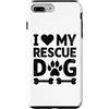 Animal Rescue Adoption Foster Gifts Custodia per iPhone 7 Plus/8 Plus I Love My Rescue Dog Animal Rescuer Adozione di animali domestici