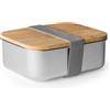Portapranzo in acciaio con coperchio in bamboo Roly Korlan personalizzate o neutre
