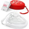 AIESI® Pocket Mask maschera di rianimazione professionale per respirazione bocca a bocca con valvola unidirezionale e filtro, CPR Mask Resuscitator