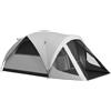 Outsunny Tenda da Campeggio 5 Posti Impermeabile con Zona Notte e Zona Giorno, in Poliestere, 430x300x190 cm, Grigio|Aosom