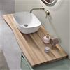 BlueLife Mensola bagno 120 cm sospesa per lavabo BREIS in legno Naturale