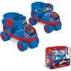Mondo Toys - pattini a rotelle regolabili Spiderman Marvel per bambini - Taglia dal 22 al 29 - set completo di borsa trasparente, gomitiere e ginocchiere - 18390