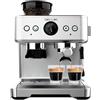 Cecotec Macchina da Caffè Espresso Barista Power Espresso 20 Barista Maestro 2250 W, 20 Bar, Manometro e 2 Termoblocchi, Serbatoio per Chicchi di Caffè, Macinino con 20 Livelli, Vaporizzatore