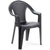 Ipae Progarden - ischia sedia monoblocco colore antracite 224660