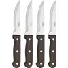 PINTINOX Bistecca P.Wood Set 4 Coltelli Big Lama Acciaio Inox Manico Pakka Wood
