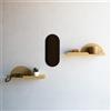MILUKA Set 2 Mensole da Muro Appendiabiti da Parete 35 cm | Ripiano da Ingresso in Metallo con Ganci | Portachiavi da Muro | Salvaspazio per la casa (2, Senape)