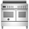 Ⓜ️🔵🔵🔵 BERTAZZONI PRO105I2EXT - Piano cottura a Induzione, Serie Professional, Acciaio Inox, Doppio forno, 100 cm, 5 zone a induzione,2 zone flex