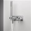 Zazzeri Miscelatore Incasso Doccia Z316 Inox Spazzolato - Flessibile : Con Flessibile in PVC
