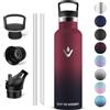 Vikaster Thermos 750 ml, senza BPA, thermos con cannuccia, per scuola, sport, bicicletta, campeggio, fitness, attività all'aperto