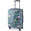 HAUPTSTADTKOFFER Mitte - Bagaglio a Mano, 2.9 Kg Un Gioco da Ragazzi, TSA, Valigia Rigida, Trolley con 4 Ruote, Bagaglio a Mano 55 cm, 42 L, Motivo Valigia, Dino Floreale