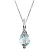 ALFIERI & ST. JOHN Collana 1962 con pendente in topazio sky e diamanti