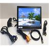 IOCOMANDO Monitor a colori da 10,1 pollici, TFT LCD Full HD 1024 x 600 BNC/AVI/VGA/ingresso HDMI, compatibile con PC, DVD, TV, telecamera di sorveglianza e telecamera di backup