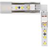 Connettore Angolare 8mm 2pin - conf. 2pz Per Striscia IP20 (non siliconate)