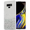 Cadorabo Custodia compatibile con Samsung Galaxy NOTE 9 in Trasparente con Glitter - Custodia protettiva in silicone TPU con glitter scintillanti - Ultra Slim Back Cover Case