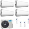 Midea CLIMATIZZATORE QUADRISPLIT MIDEA BREEZELESS 9+9+9+12 BTU CLASSE A++ R32 WI-FI M4O-36FN8-Q