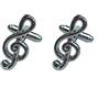 Miniblings Chiave di Violino Clef Gemelli pulsant+ Music Box - Gioielli Bottoni della Camicia Gemelli I Gemelli degli Uomini Sono Scatola di Legno Inclusa