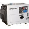 Hyundai Generatore di corrente diesel silenziato hyundai 5,3 Kw monofase gasolio ruote