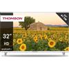 Thomson Smart TV 32" Wifi HD-R DVB-T2/S2/C Thomson 32HA2S13W Android Vocale Bianco