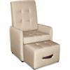 Vicino a Te Poltrona con pouf estraibile beige