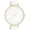 Oozoo - Timepieces Orologio da donna in bianco | Orologio da polso da donna con cinturino in pelle | Orologio moderno per donne | Elegante orologio analogico da donna in rotondo C11346 (cassa 48 mm),
