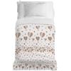 PENSIERI DELICATI Telo Copriletto 170 x 280 cm, Telo Singolo 100% Cotone Pique, Ideale Come Telo Arredo, Coperta Salva Letto 1 Piazza, Fantasia Mongolfiera Beige, 100% Made in Italy