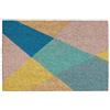 Relaxdays Zerbino Ingresso Casa con Design Geometrico, 60x40 cm, Tappeto in Fibra di Cocco, Interni e Esterni, Colorato