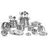 Barazzoni Tummy Batteria 25 pezzi, Made in Italy. Acciaio Inox 18/10, Induzione+Gas.Triplo fondo. PFAS free.
