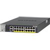 NETGEAR Switch di rete Netgear M4300-16X Gestito L3 10G Ethernet (100/1000/10000) Nero 1U Supporto Power over (PoE) [XSM4316PA-100NES]