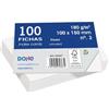 Dohe - Schede lisce in cartone (100 pz.) - Biglietti per scrivere appunti, formato A6 (15 x 10 cm), 180 g/m², n. 3, materiale per ufficio - colore bianco